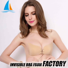 Soutien-gorge push-up auto-adhésif invisible dos nu